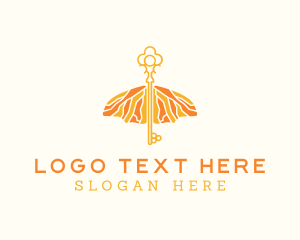 Key - Elegant Wings Key logo design