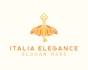 Elegant Wings Key logo design