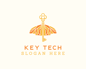 Elegant Wings Key logo design