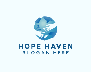 Globe Hands Charity logo design