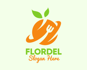 Orange Fruit Planet logo design