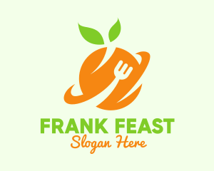 Orange Fruit Planet logo design