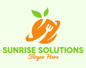 Orange Fruit Planet logo design