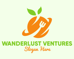 Orange Fruit Planet logo design