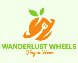 Orange Fruit Planet logo design