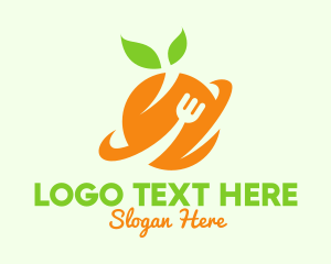 Supermarket - Orange Fruit Planet logo design