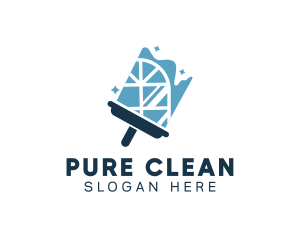 Cleaning Window Squeegee logo design