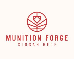 Minimalistic Red Flower logo design