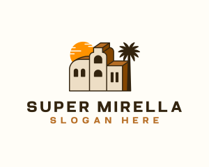 Egyptian - Residential Tropical Villa logo design