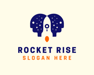Launch - Human Rocket Launch logo design