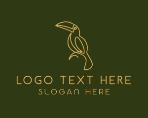 Monoline - Toucan Fashion Bird logo design