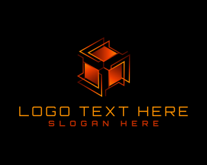 Futuristic - Tech Box Cube logo design