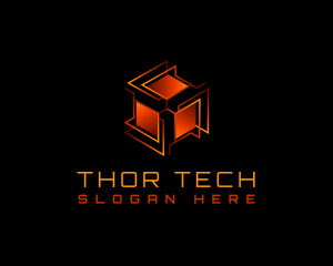 Tech Box Cube logo design