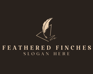 Feather Quill Pen logo design