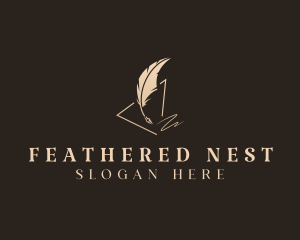 Feather Quill Pen logo design