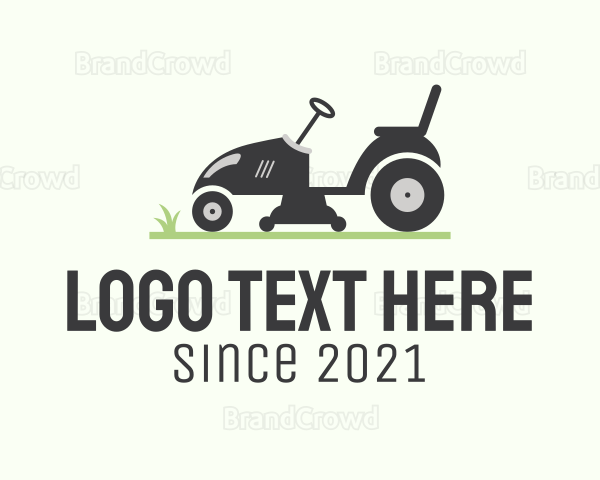 Grass Lawn Mower Logo