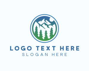 Skiing - Ice Mountain Valley logo design