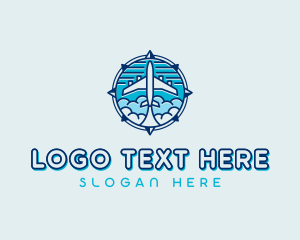 Logistics - Compass Jet Plane logo design