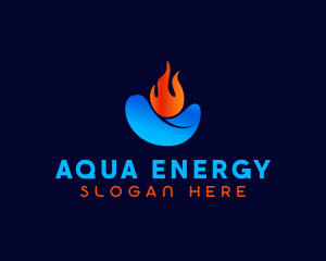 Water Flame Energy logo design