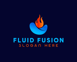 Water Flame Energy logo design