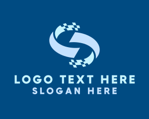App - Pixel Tech Letter S logo design