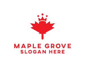 Maple - Crown Maple Leaf logo design