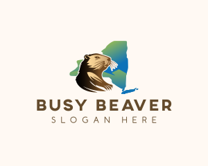 New York Beaver Animal logo design