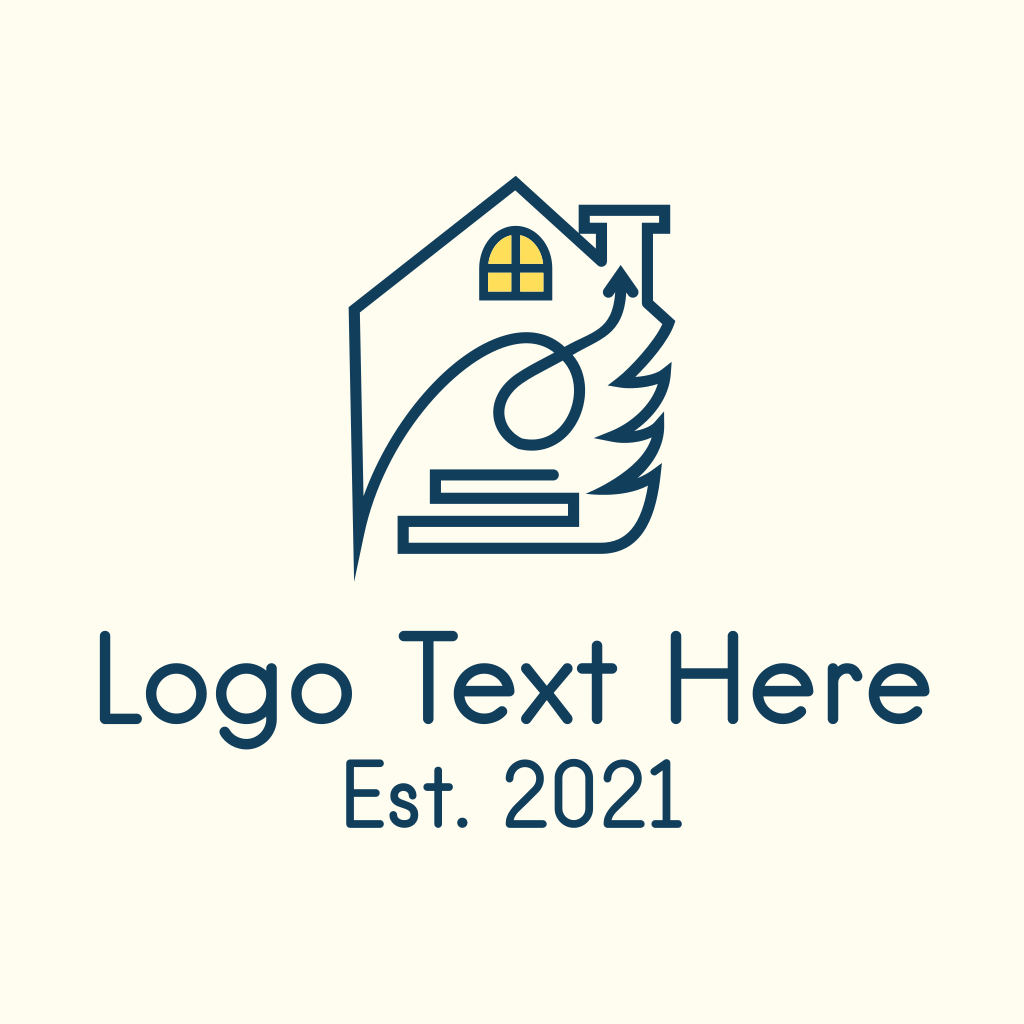 Blue House Outline Logo | BrandCrowd Logo Maker