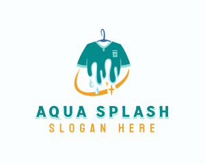 Wet - Shirt Laundry Washing logo design