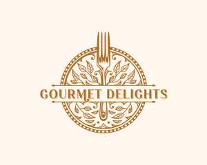 Fork Vegan Gourmet logo design