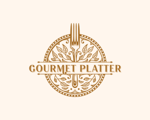 Fork Vegan Gourmet logo design