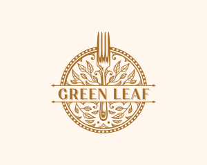 Vegan - Fork Vegan Gourmet logo design