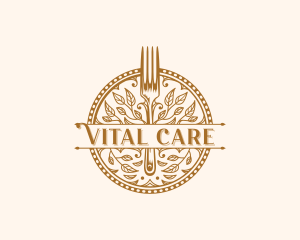 Vegan - Fork Vegan Gourmet logo design