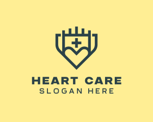 Cardiology - Medical Shield Clinic logo design