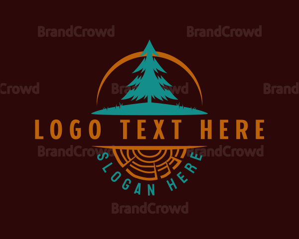 Tree Lumber Woodwork Logo