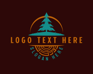 Timber - Tree Lumber Woodwork logo design