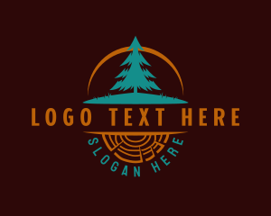 Log - Tree Lumber Woodwork logo design
