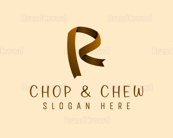 Simple Ribbon Letter R Logo