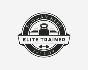 Gym Fitness Kettlebell logo design