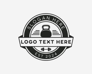 Trainer - Gym Fitness Kettlebell logo design