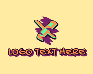 Teen - Graffiti Art Letter X logo design