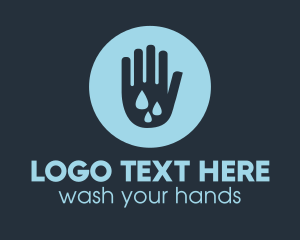 Wash Hands - Water Clean Hand logo design