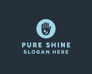 Clean - Water Clean Hand logo design