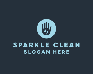 Cleaning - Water Clean Hand logo design