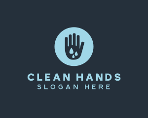 Water Clean Hand logo design