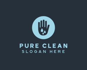 Water Clean Hand logo design