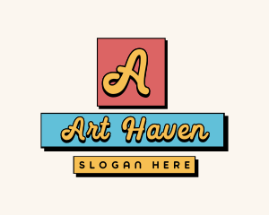 Geometric Retro Art logo design