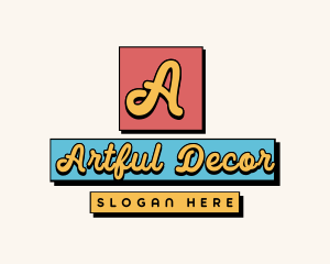 Geometric Retro Art logo design