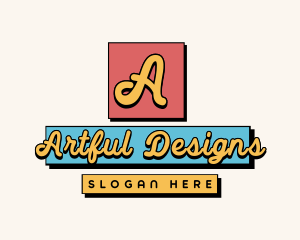 Geometric Retro Art logo design