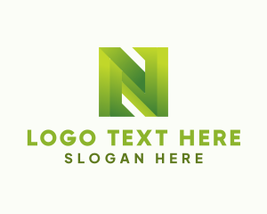 Letter N - Digital Tech Telecom Network logo design